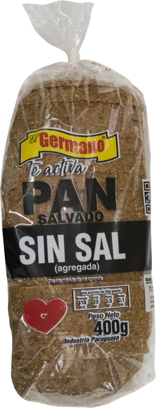 Pan salvado sin sal